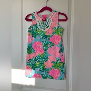 Lilly Pulitzer Pink & Aqua Tropical Shift Dress for Girls